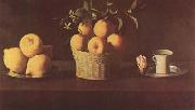 Francisco de Zurbaran Still Life with Lemons,Oranges and Rose (mk08) Germany oil painting artist